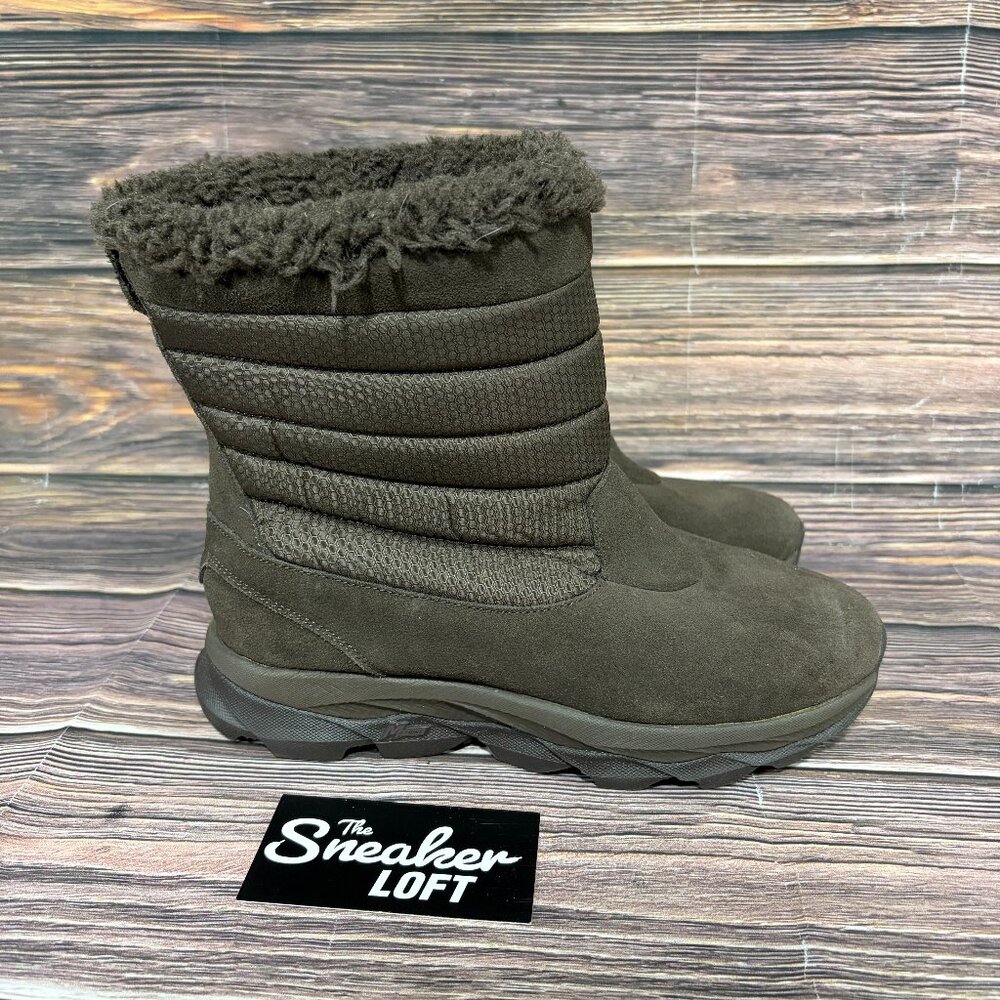 Skechers GoWalk Move Cuddly Mid Calf Brown‎ Suede Women's Lined Boots 6.5